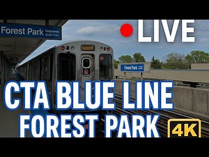 CTA Train Forest Park Transit Center Blue Line | Chicago Suburbs | 4K Traveling Tour