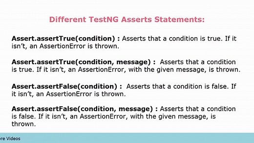 Testng Asserts - How To Use Assertions In TestNG