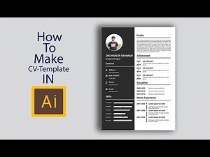 How to Create a Creative CV/Resume Template Design in Adobe Illustrator CC Tutorial