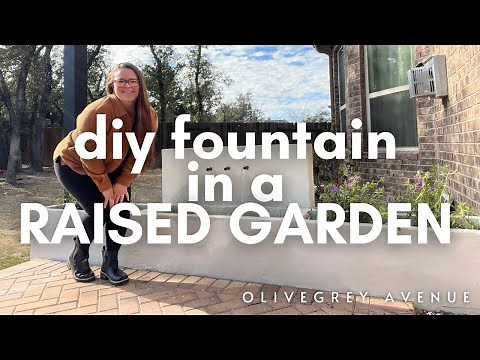 DIY Cinder block Raised Garden Bed and Fountain