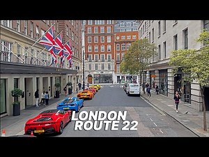 LONDON Bus Ride 🇬🇧- Route 22 - Luxury shopping route - Chelsea, Knightsbridge and Mayfair ⚜️