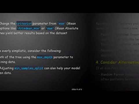 How to Improve Your Negative R^2 Score in DecisionTree Regressor