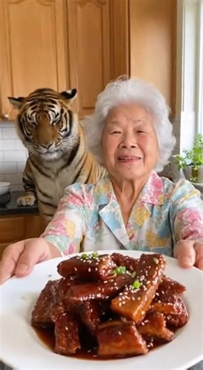 🍖✨ Grandma’s 15-Second Cooking Class: Sweet & Tangy “Sweet and Sour Spare Ribs” ✨🐯 Grandma and her gentle tiger Ah-Hu are in the kitchen showing you how to make glossy, sticky, sweet-tangy pork ribs that pair dangerously well with hot rice. 📝 Ingredients (Serves 2–3) 🔸 Main Ingredient 🍖 Pork spare ribs or short ribs, 500g (cut into 3–4 cm pieces) 🔸 For Blanching 💧 Water, enough to cover 🧄 3–4 slices ginger (optional, helps remove smell) 🧂 A splash of cooking wine (optional) 🔸 For Pan-F