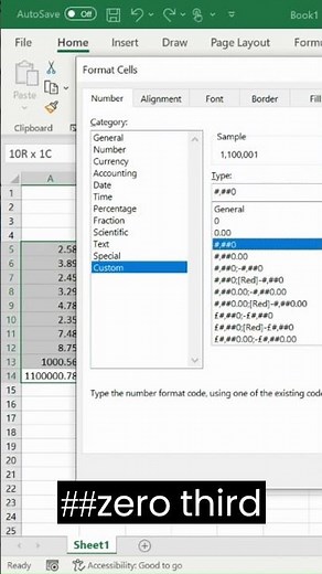 Convert Decimals to Whole Numbers in #microsoftexcel #shorts #exceltutorial