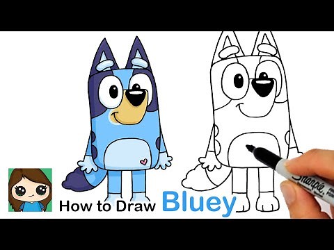How to Draw Bluey the Puppy | Disney