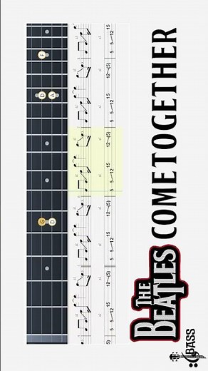 How to play The Beatles Come Together on Bass Guitar By ‪@ChamisBass‬ #chamisbass #basstabs #shorts