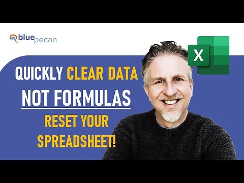 How to Quickly Clear Data But Not Your Formulas in Excel | Reset Your Spreadsheet