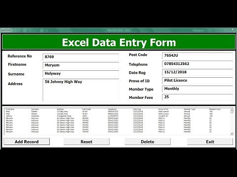 How To Create An Excel Data Entry Form With A UserForm - Full Tutorial