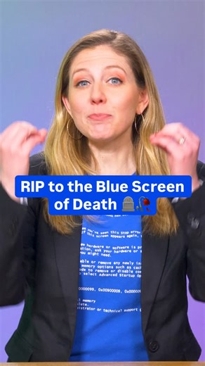 18K views · 83 reactions | Among the tech we lost in 2025 is the iconic Windows blue screen, the giver of nightmares and destroyer of important term papers. @bridgetswidgets breaks it down. #windows #microsoft #errors #pc #computer | CNET | Facebook