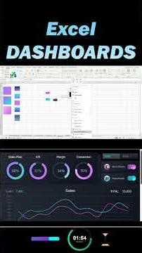 Custom Designed Buttons in Excel for Interactive Dashboard Control and Navigation