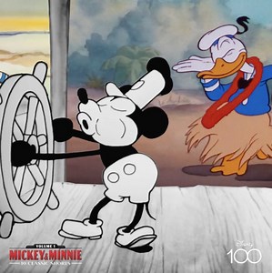 All aboard! Celebrate 100 magical years with Mickey & Minnie! Collect a piece of animation history with #Disney100 Mickey & Minnie: 10 Classic – Vol. 1 now on Blu-ray & DVD. https://bit.ly/GetMickeyAndMinnie | Disney Movies