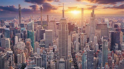 Aerial View of the Empire State Building NYC