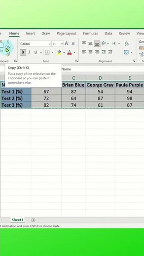 QUICKLY Convert Rows into Columns in Excel | Excel Tips and Tricks #Shorts