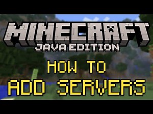 How to Add Minecraft Servers Minecraft Java