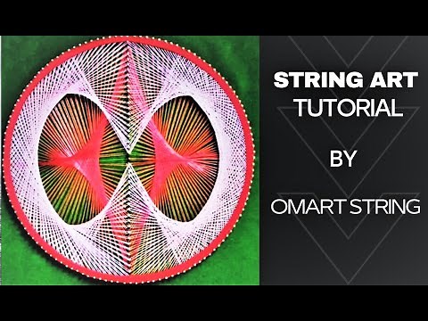 String Art how to draw spiral sacred geometric /timelapse/diy