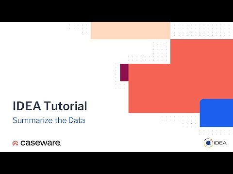 Summarize the Data | IDEA 12 Tutorial (EN)