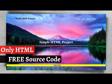 HTML Projects for Beginners with Source Code || HTML Web Page with Source Code || HTML Project Only