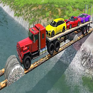 171K views · 1.8K reactions | Challenge Double Speed Bumps Log Bridge Trailer Truck Car In BeamNG.drive #beamngdrive #cars #speedbump | Beamng Game | Facebook