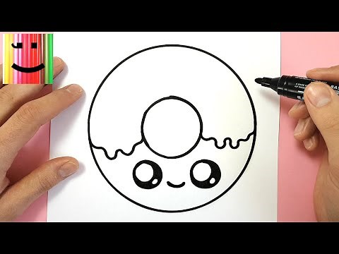 HOW TO DRAW A CUTE DONUT WITH SUGAR