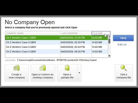 How to Open a QuickBooks Desktop Company File
