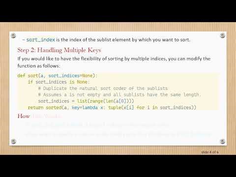 Sorting a List of Sublists in Python