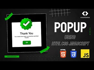 How to Make a Popup using HTML CSS JavaScript | HTML CSS JavaScript Project