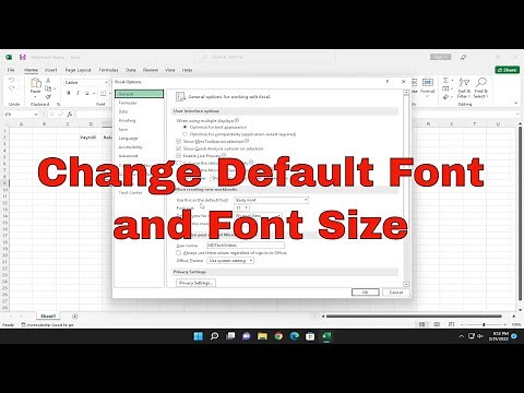 How to Change Default Font and Font Size in Microsoft Excel [Tutorial]