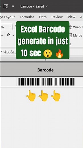 Create FREE Barcode in Excel (Step-by-Step) #barcode #excellent