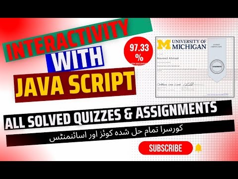 interactivity with javascript coursera answers| interactivity with javascript all week 1-4 quiz