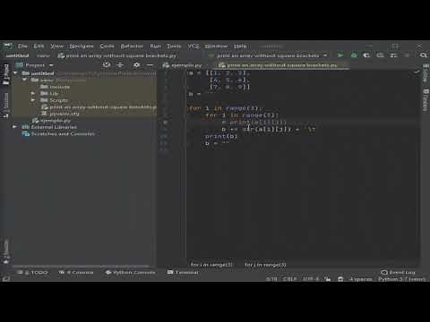 Print a matrix without square brackets in Python