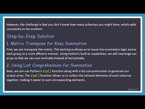 How to Sum Values in 2D and 3D Arrays with Python
