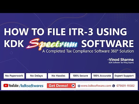 Webinar : How to File ITR-3 Using KDK #Spectrum Software