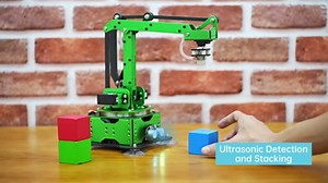 Robotic Arm Kit, MaxArm for Arduino Python Programming ESP32 Open Source Smart Robot Arm with Bus Servo, Suction Nozzle, WiFi Bluetooth Connection, STEM Science Education, Starter Kit