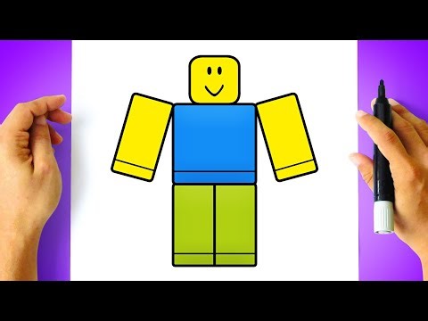 Simple Steps for Drawing a Roblox Character in a Blocky Style