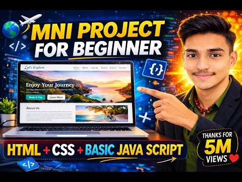 M I N I P R O J E C T FOR BEGINNER || HTML || CSS || BASIC JAVASCRIPT 🔥🔥 