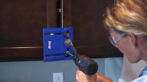 The Kreg Cabinet Hardware Jig makes it easy to install new knobs and pulls easily and consistently every time. Adjustable hardened-steel guides, a moveable edge guide, and built-in measuring scales ensure simple, repeatable accuracy. | Kreg Tool