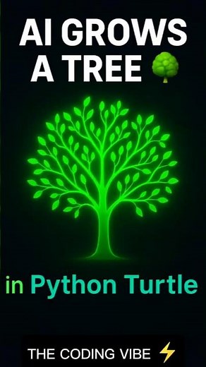Python Creates a Living Tree 🌳 | Satisfying AI Code Animation #Shorts#python