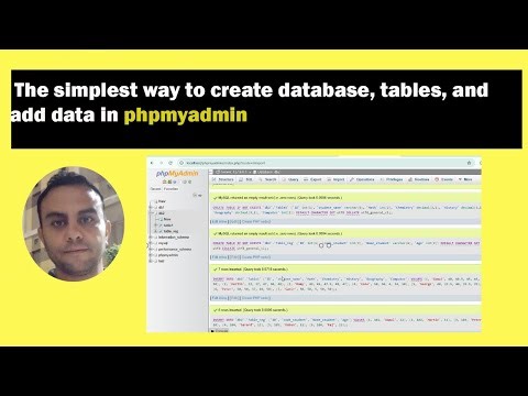 The simplest way to create database, tables, and add data in phpmyadmin