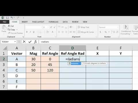 Excel Vector Calculator