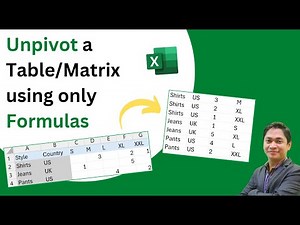 Unpivot a Range Matrix into a Table using only Formulas