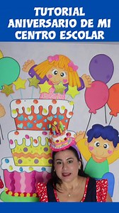 21K views · 428 reactions | Tutorial Aniversario de mi centro escolar. ⭐Mural aniversario escolar Altura de torta y niña 1.18 cm. Altura maestra 86 cm. Altura niño 64 cm. ⭐ Vincha torta. ⭐Con moldes A4 en PDF. ⭐Video de la vincha torta. #missartblue #aniversario2023 #decoracionaniversario #maestrascreativas #maestrajardinera #decoracionesdecumpleaños #moldes #maestrapreescolar #maestros #decoracioninfantil | MISS ART BLUE | Facebook