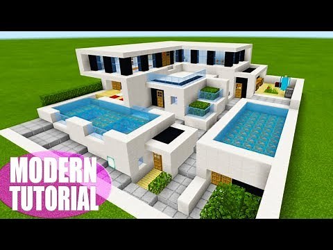 Minecraft Tutorial: How To Make A The Ultimate Modern House 2019 "2019 Modern House Tutorial"