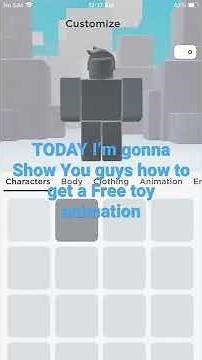 How to GET a FREE TOY ANIMATION IN roblox