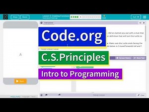 Creating Functions Lesson 5.5 Tutorial with Answers Code.org CS Principles