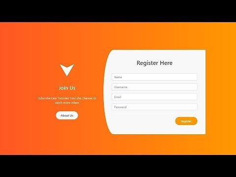 How To Make Registration Page Using HTML And CSS | Login Registration Form Design
