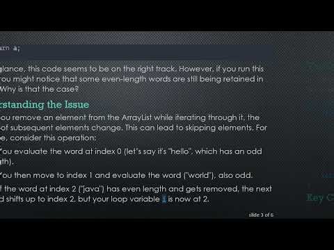 Mastering Java: Remove Even-Length Words from an ArrayList