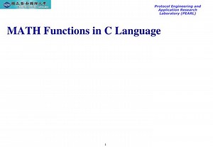 MATH Functions in C Language - SlideServe