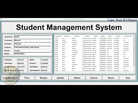 How to Create a Student Database Management System with MySQL and Treeview in Python - Full Tutorial