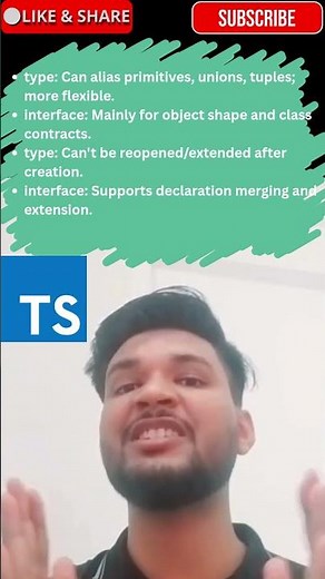 Type vs Interface in TypeScript in 60 Seconds ⚡ | TS Interview Trick Explained