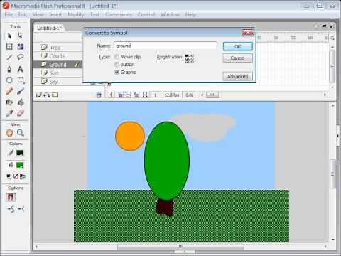 Basic Flash Animation Tutorial : Sunrise [1 / 2]